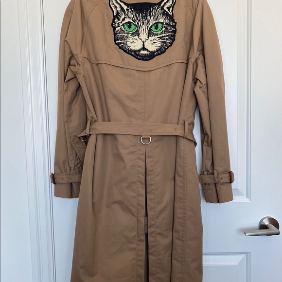 Gucci Cat Embroidered Trench Coat, size 40 - Picture 4 of 10
